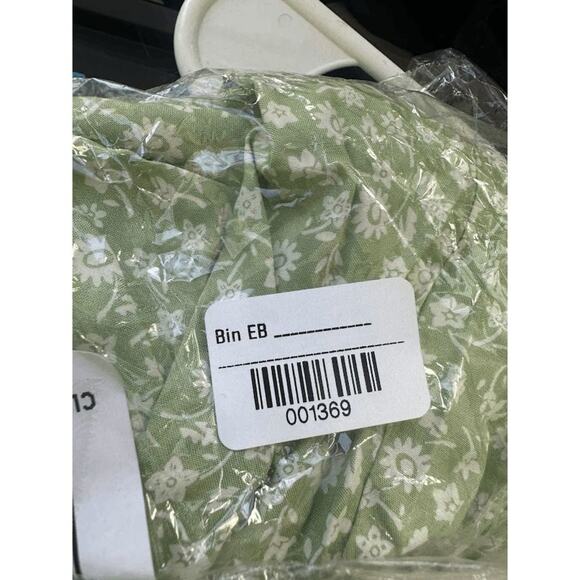 NWOT Madewell Womens Green Seedling V-Neck Button-Front Mini Dress Size 0 NL185 - Picture 9 of 11